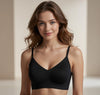Seamless Wireless Bra for Women | V-Neck Molded Cup Bra