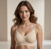 Seamless Wireless Bra for Women | V-Neck Molded Cup Bra
