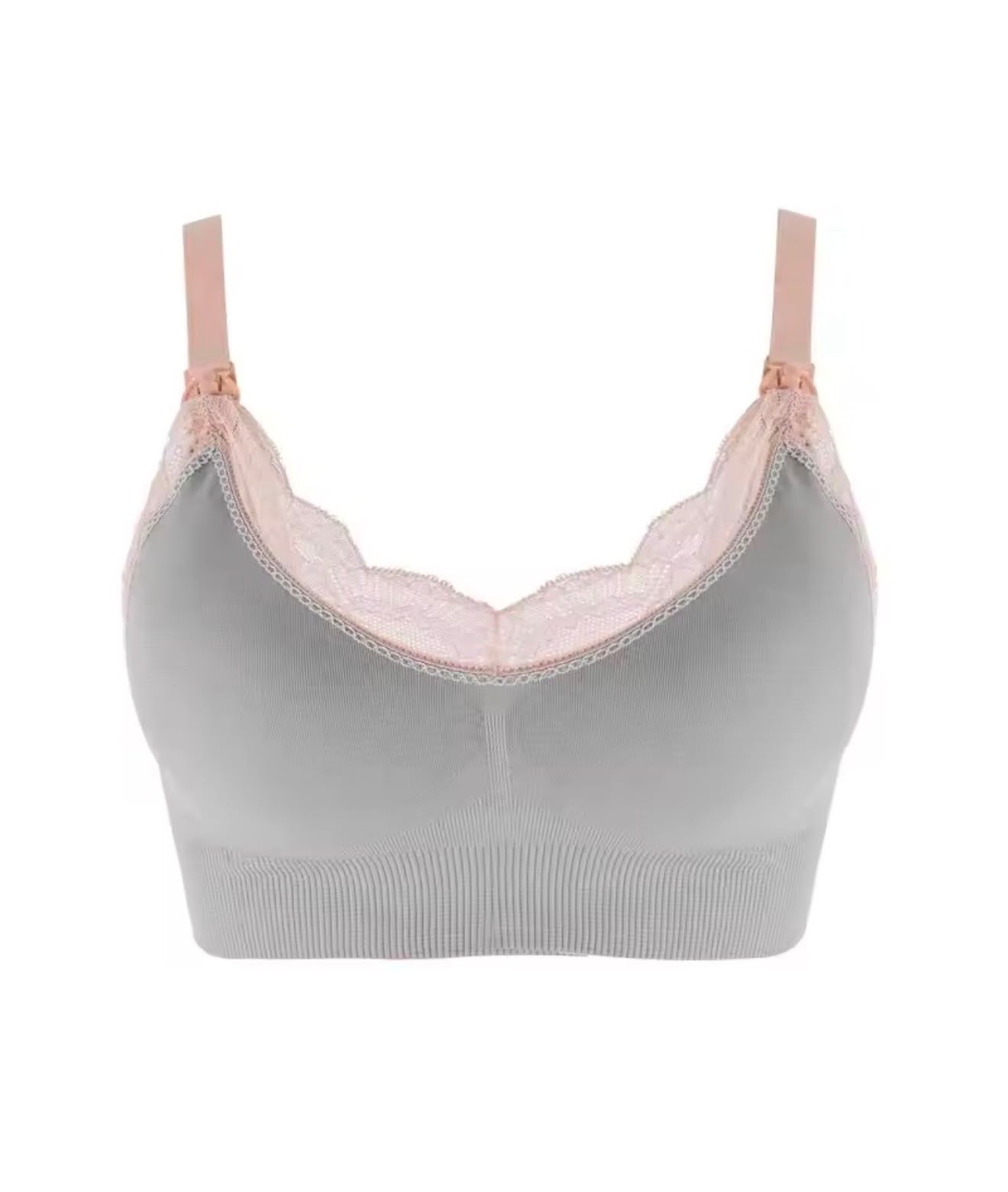 Veloura Lace-Trim Ribbed Bralette